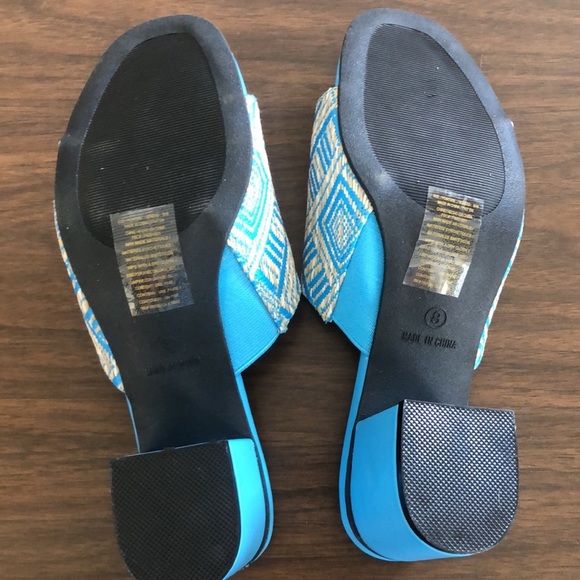 Avon Cushion Walk Woven Slide with Block Heel 8 - Picture 7 of 8